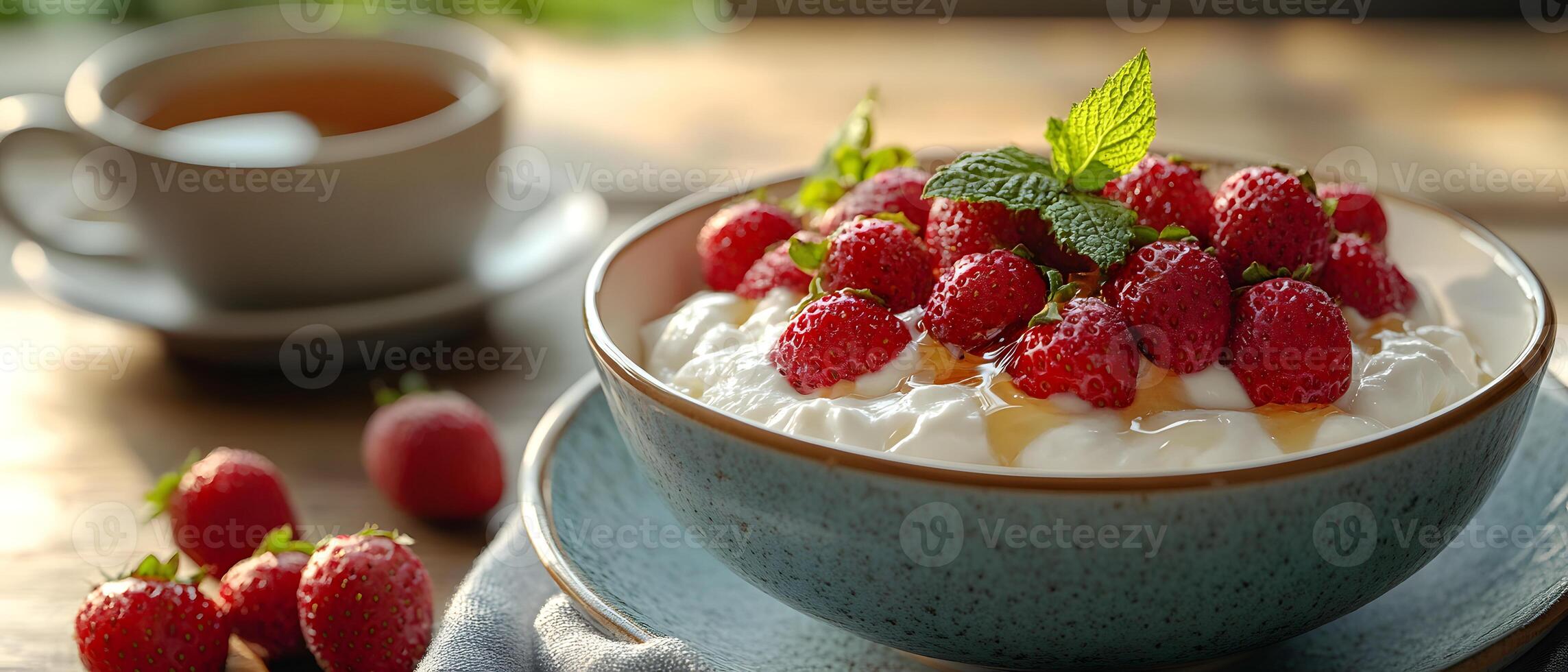 Healthy breakfast is very important because it keeps you energized all the day. This image can be used in advertisements or on social media to promote healthy and balanced diet in your daily life. photo