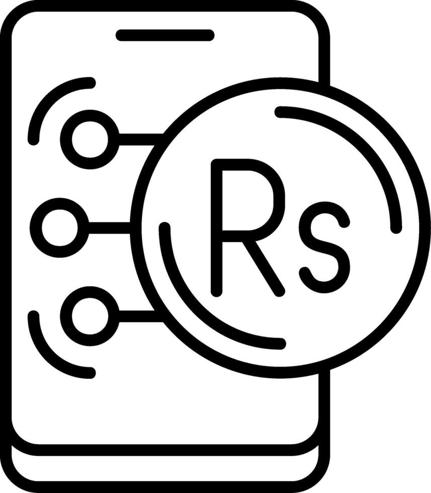 Pakistani rupee Icon Design Symbpl vector