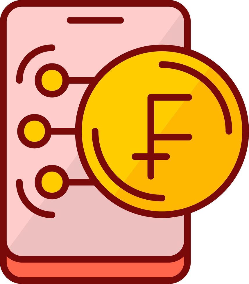 Swiss Franc Icon Design Symbpl vector