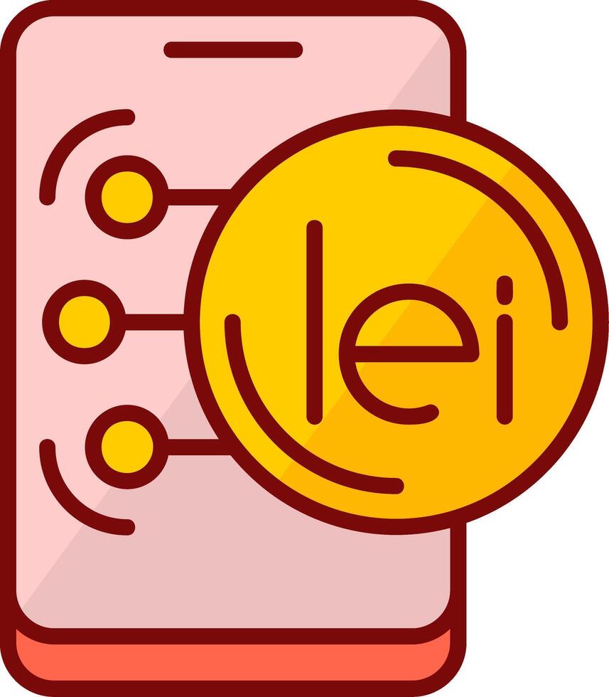 Romanian Leu Icon Design Symbpl vector