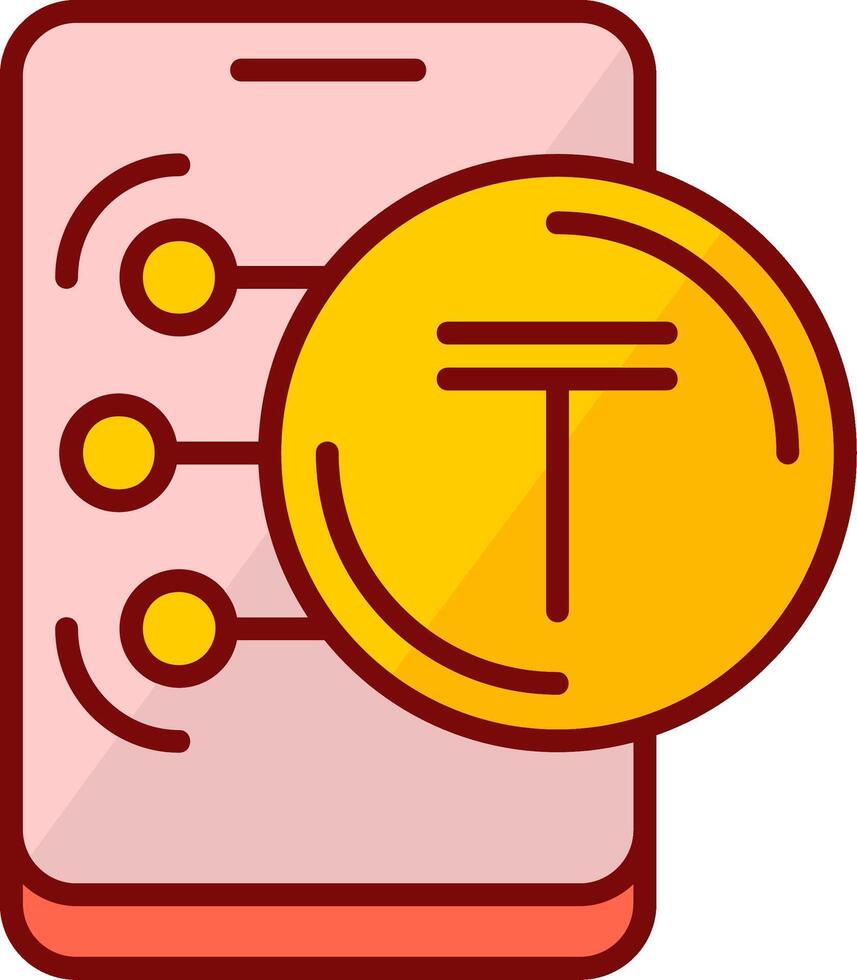 Kazakhstani Tenge Icon Design Symbpl vector