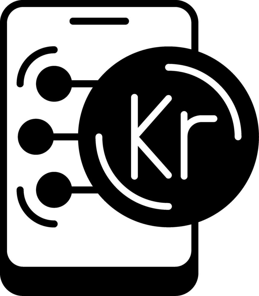 Swedish Krona Icon Design Symbpl vector