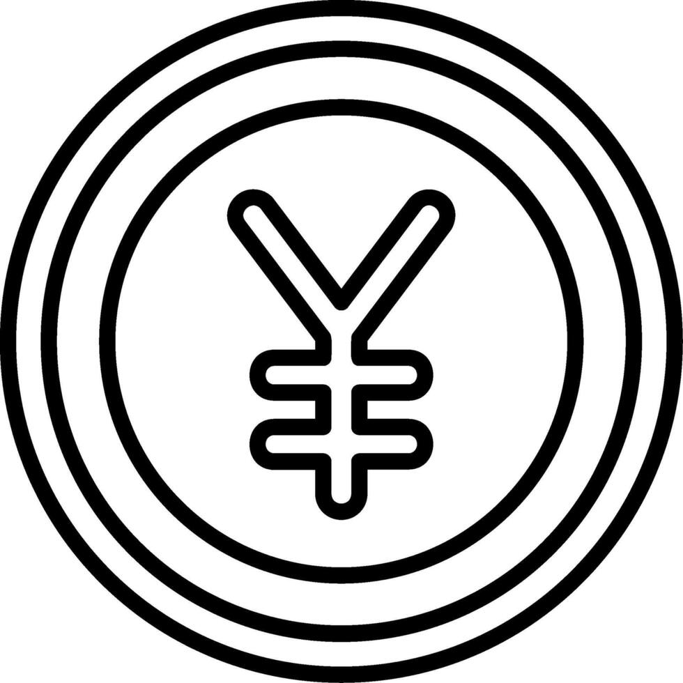 Japanese Yen Icon Design Symbpl vector