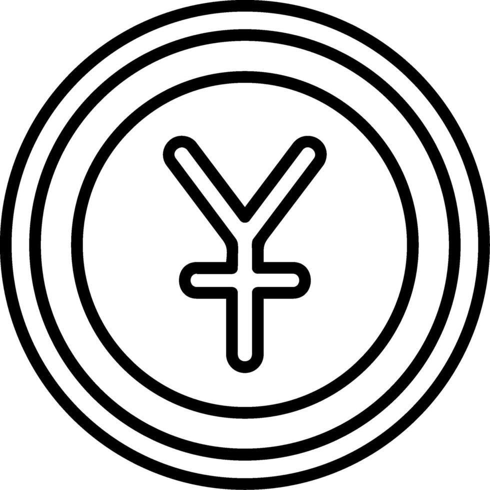 Chinese Yuan Icon Design Symbpl vector