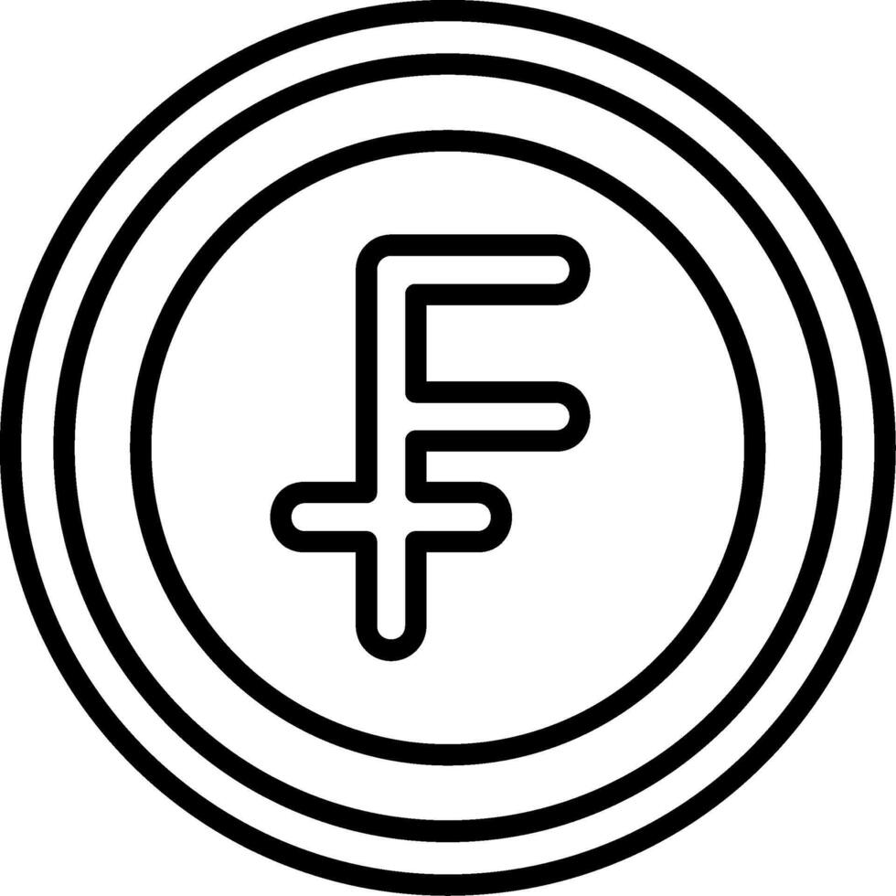 Swiss Franc Icon Design Symbpl vector