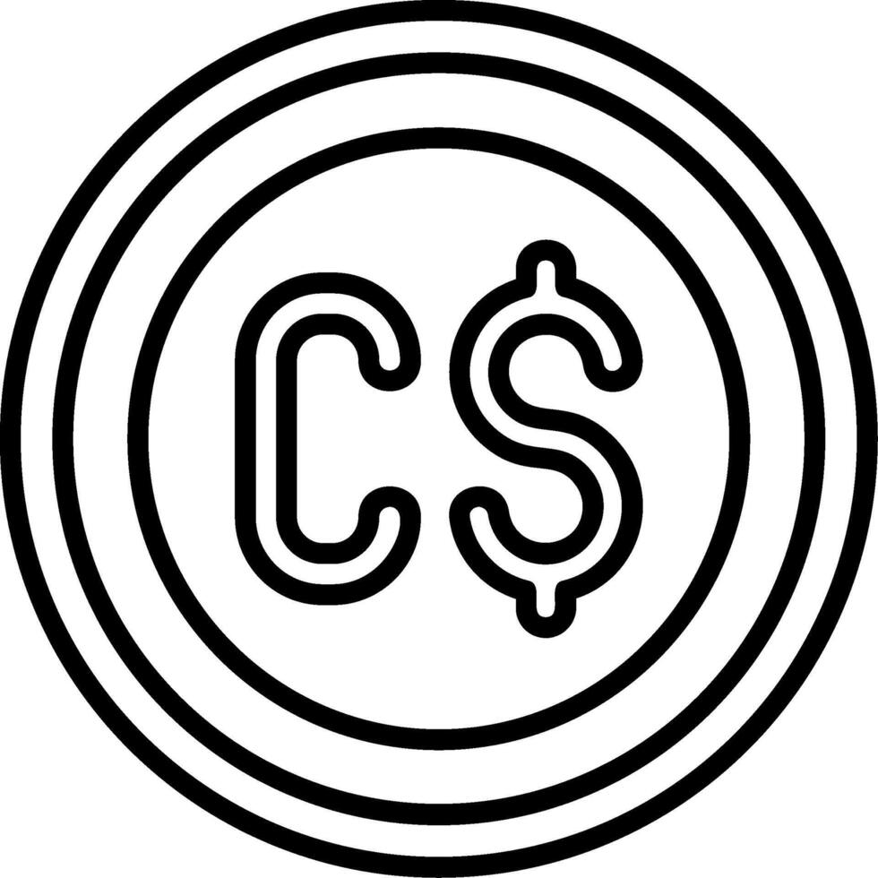 Canadian Dollar Icon Design Symbpl vector