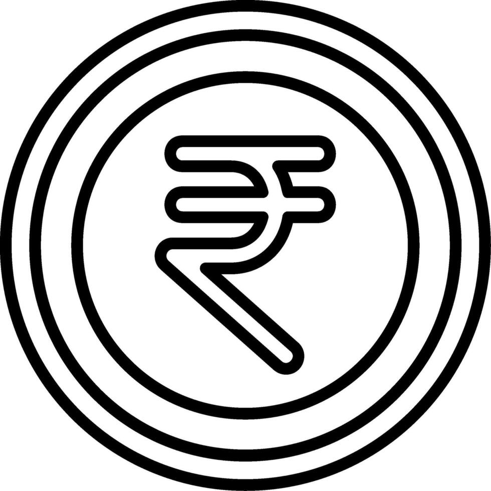 Indian Rupee Icon Design Symbpl vector
