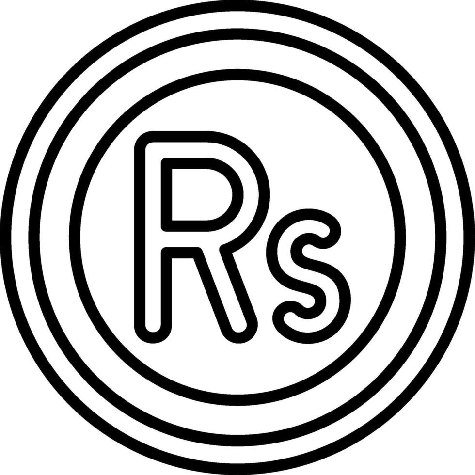 Pakistani rupee Icon Design Symbpl vector