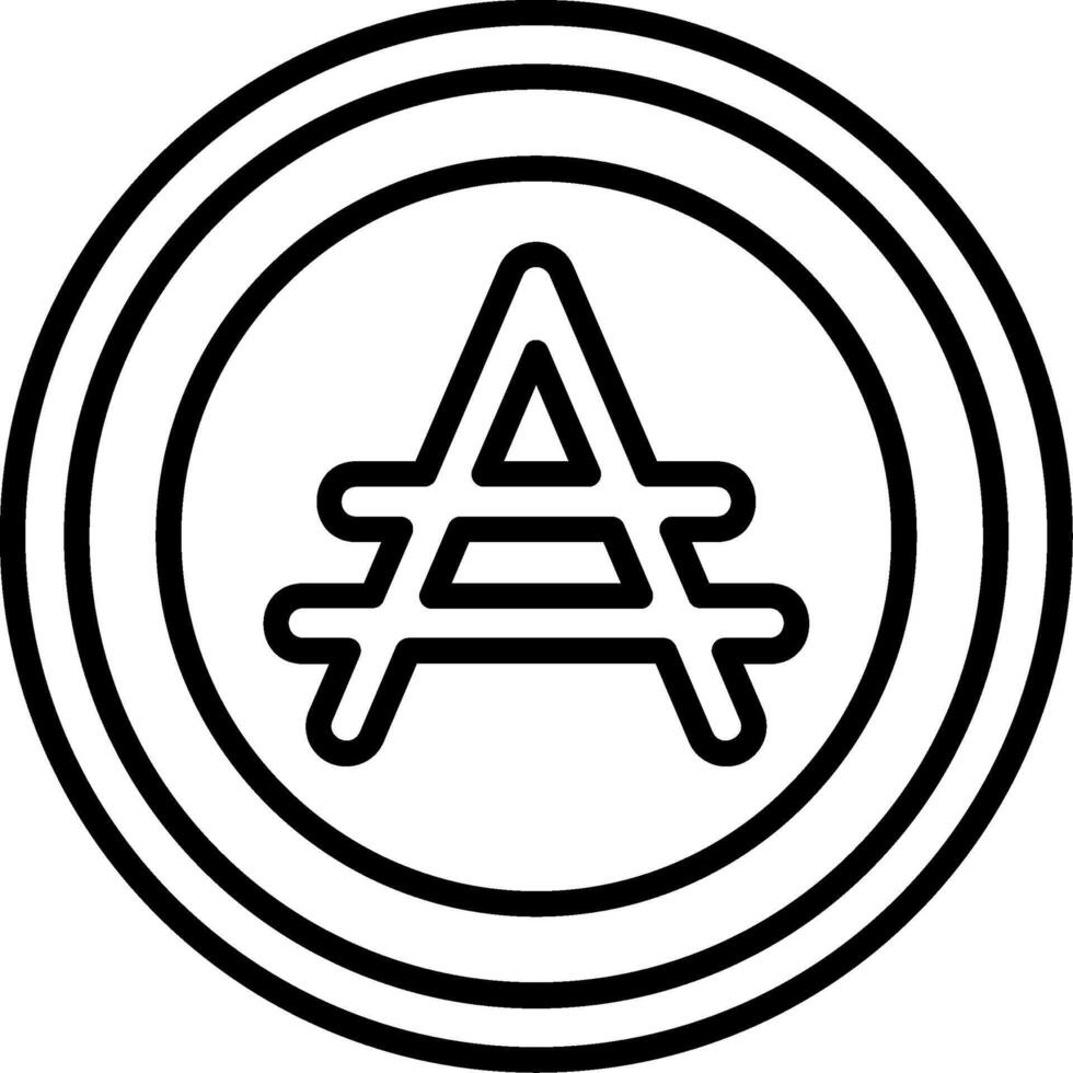Argentine Peso Icon Design Symbpl vector