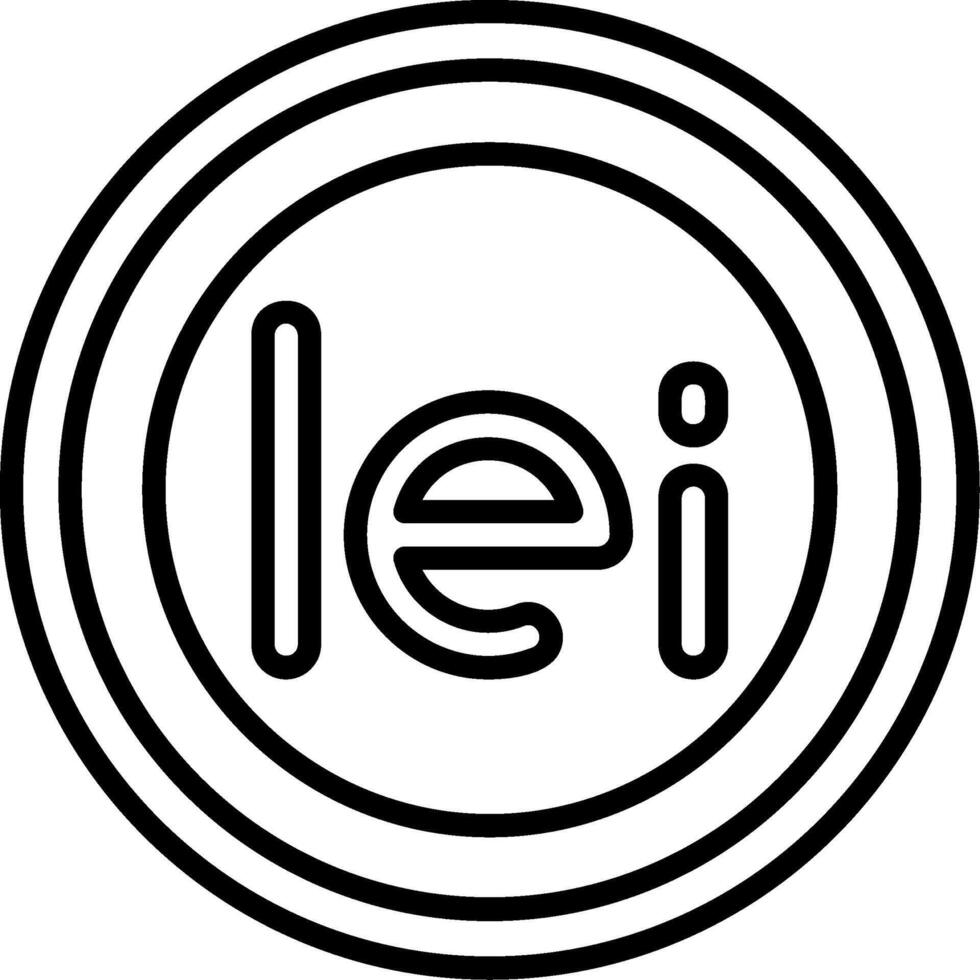 Romanian Leu Icon Design Symbpl vector
