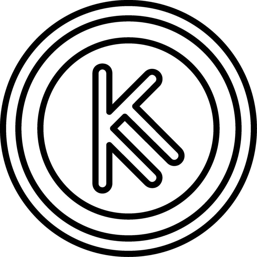 Kenyan Shilling Icon Design Symbpl vector