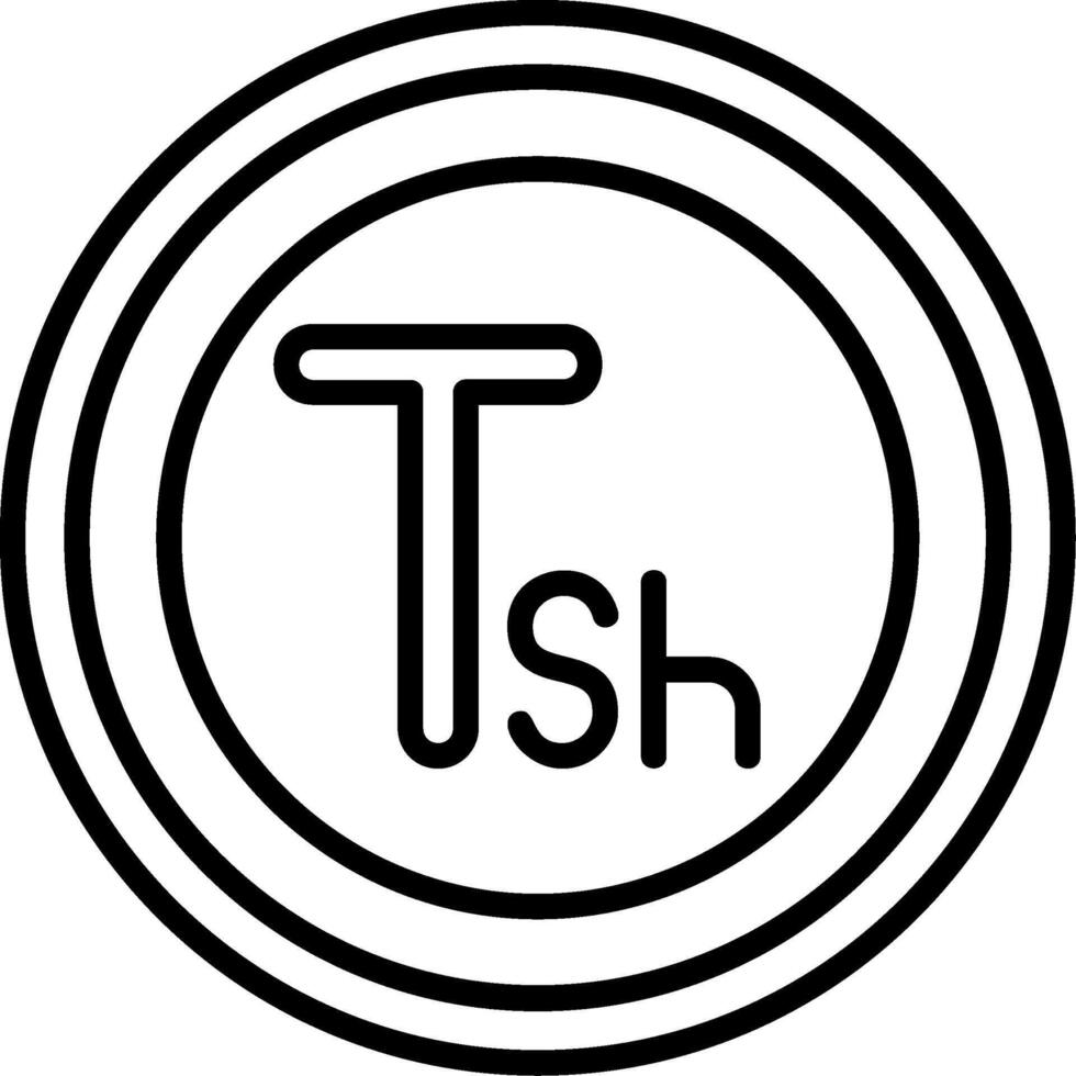 Tanzanian Shilling Icon Design Symbpl vector