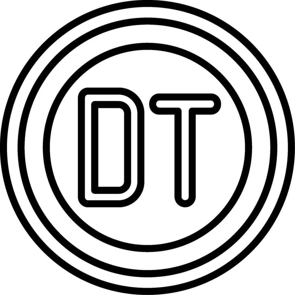 Tunisian Dinar Icon Design Symbpl vector