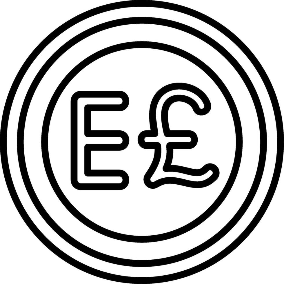 Egypt Currency Icon Design Symbpl vector