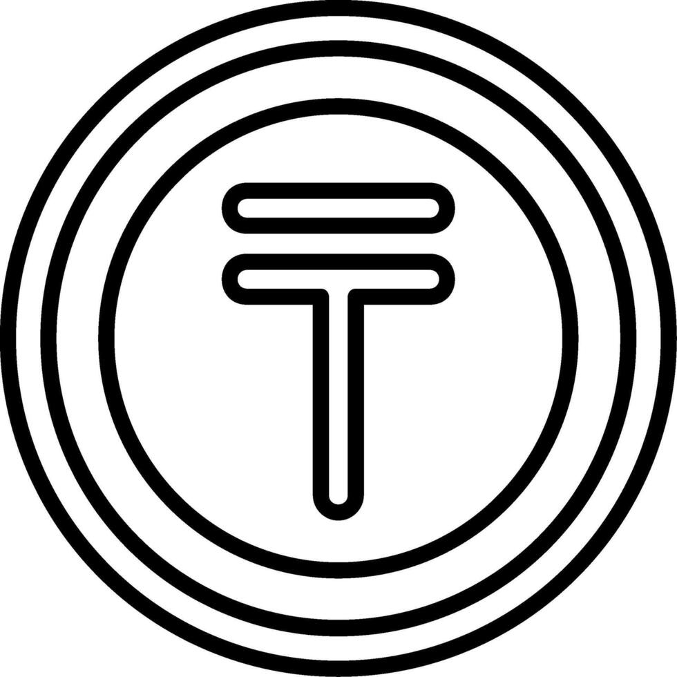 Kazakhstani Tenge Icon Design Symbpl vector