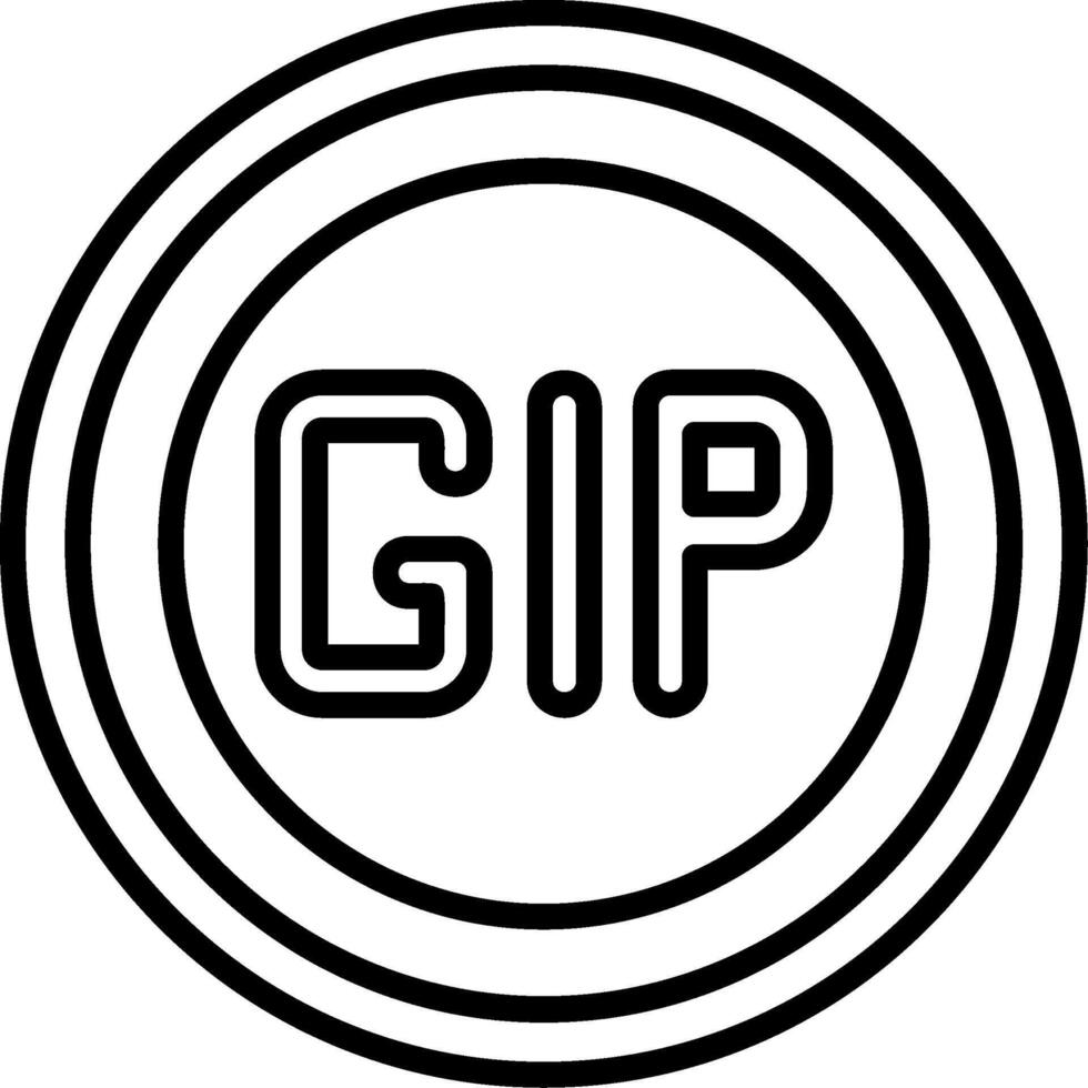 Gibraltar Pound Icon Design Symbpl vector
