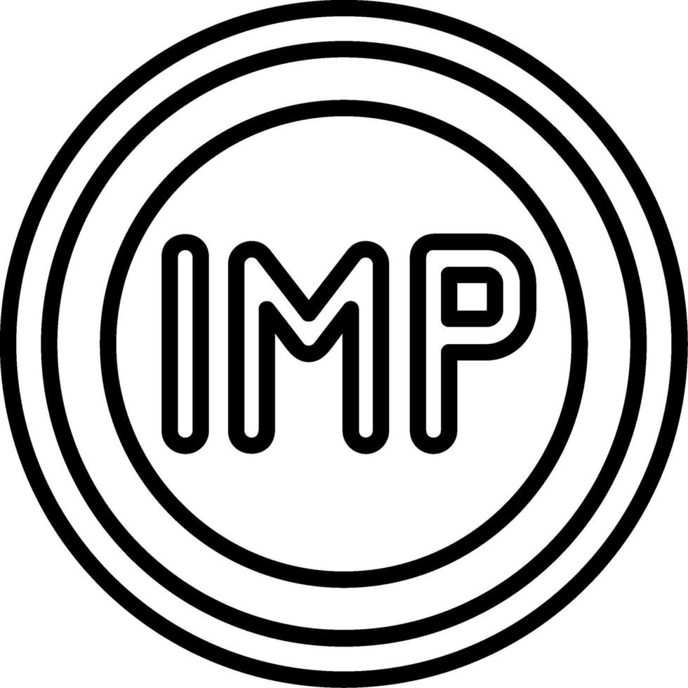 Isle of Man Pound Icon Design Symbpl vector