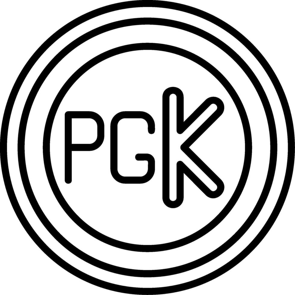 Papua New Guinean Kina Icon Design Symbpl vector