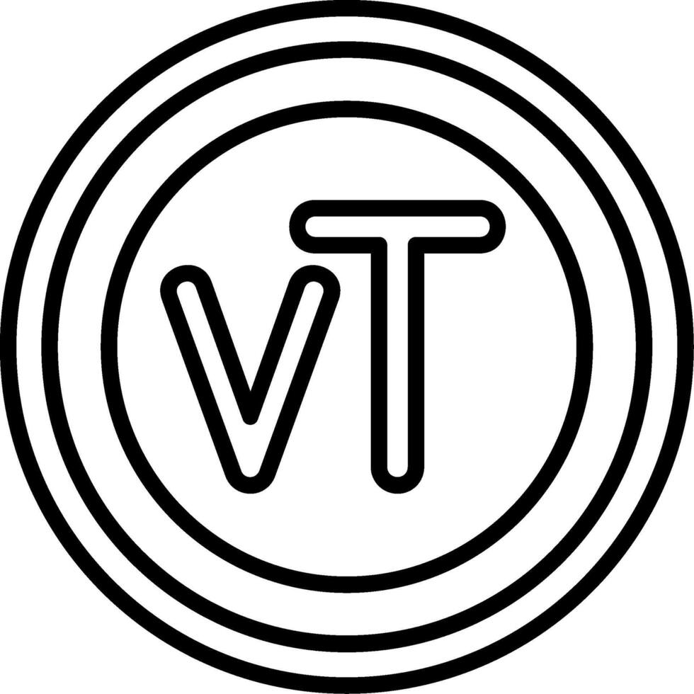 Vanuatu Vatu Icon Design Symbpl vector