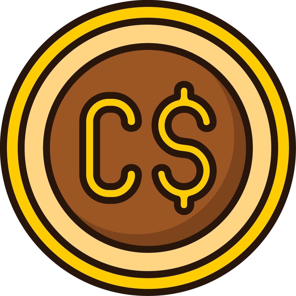 Canadian Dollar Icon Design Symbpl vector