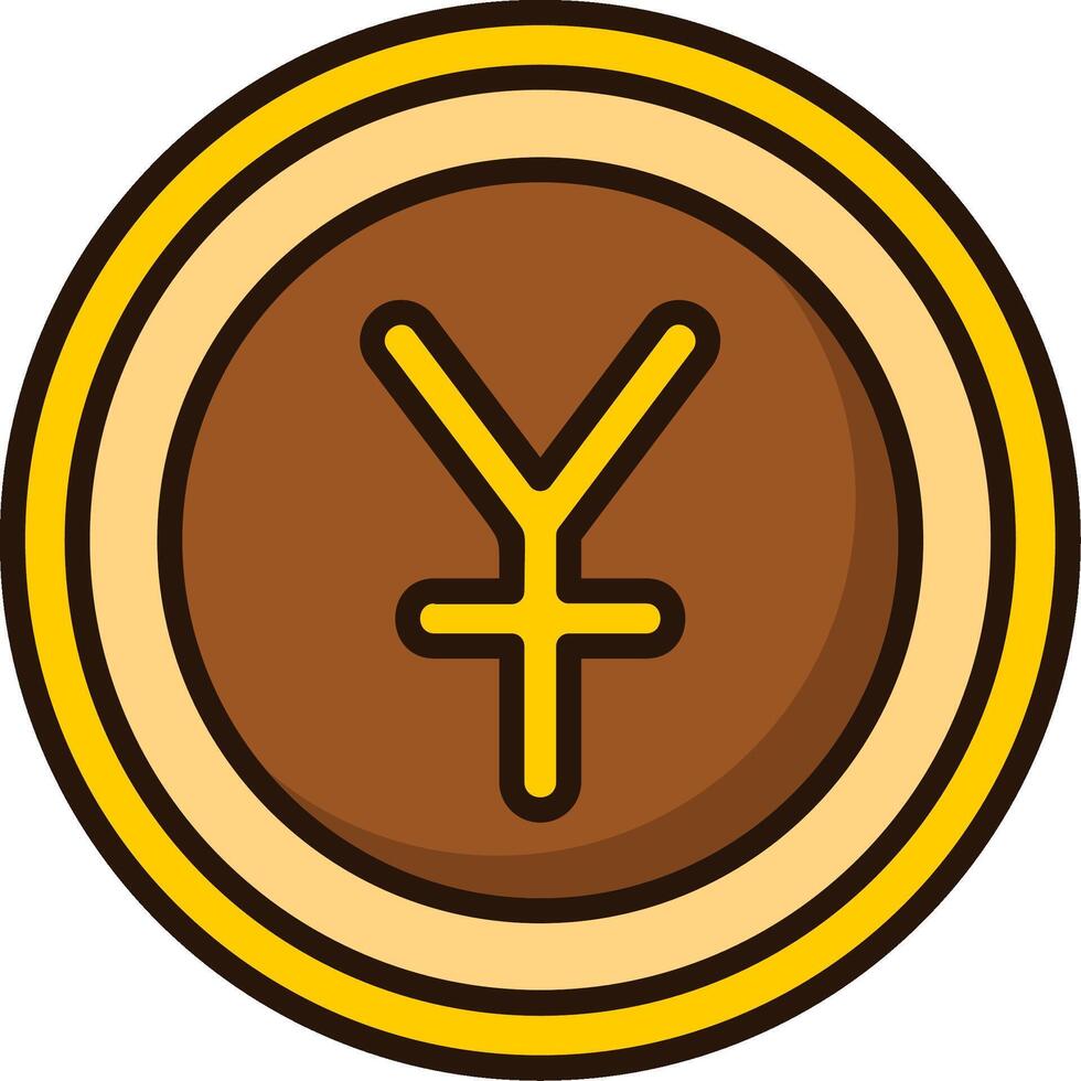 Chinese Yuan Icon Design Symbpl vector