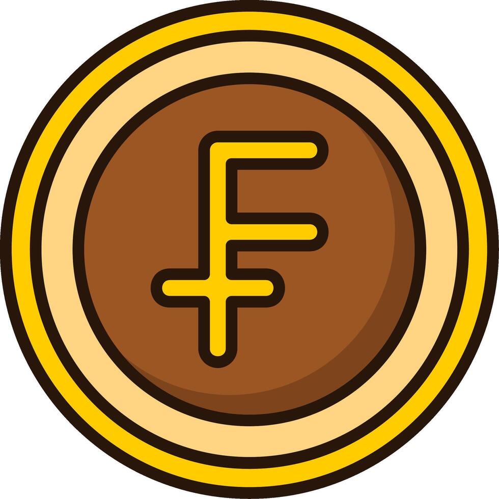 Swiss Franc Icon Design Symbpl vector