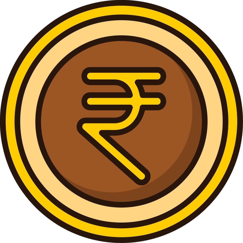 Indian Rupee Icon Design Symbpl vector