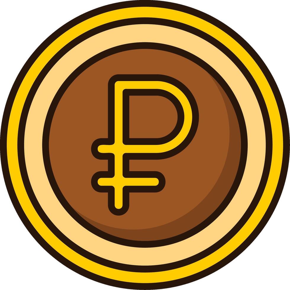 Russian Ruble Icon Design Symbpl vector