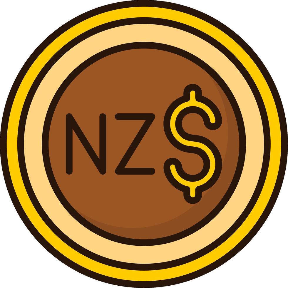 New Zealand Dollar Icon Design Symbpl vector