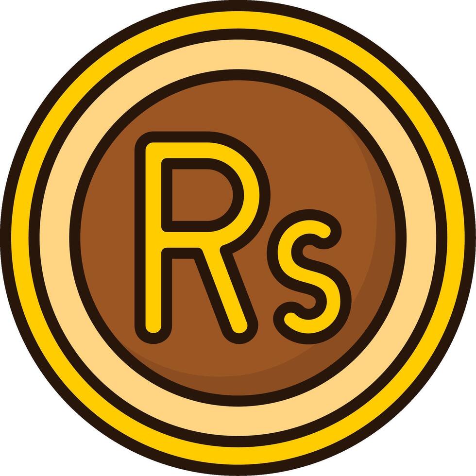 Pakistani rupee Icon Design Symbpl vector