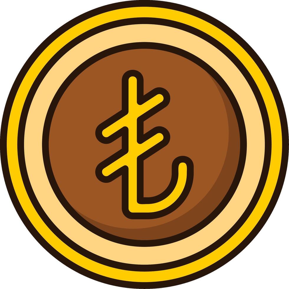 Turkish Lira Icon Design Symbpl vector