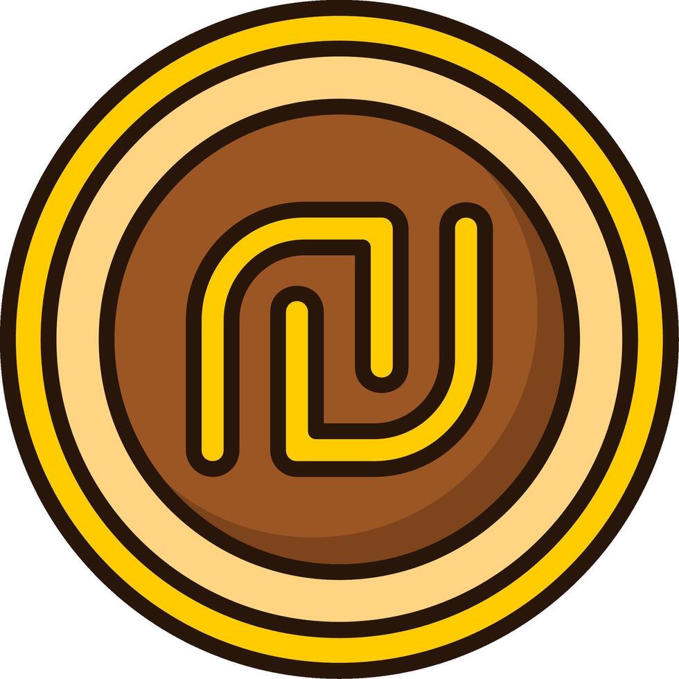 Israeli Shekel Icon Design Symbpl vector