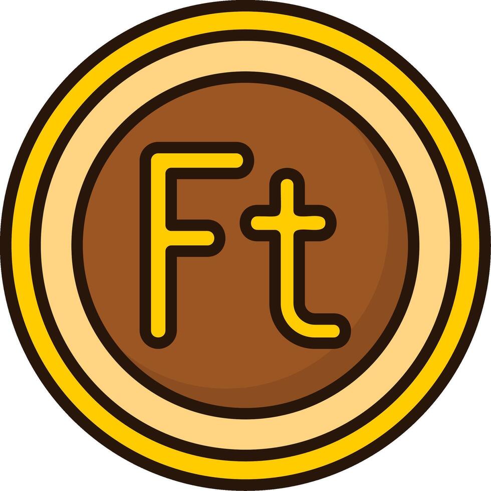 Hungarian Forint Icon Design Symbpl vector