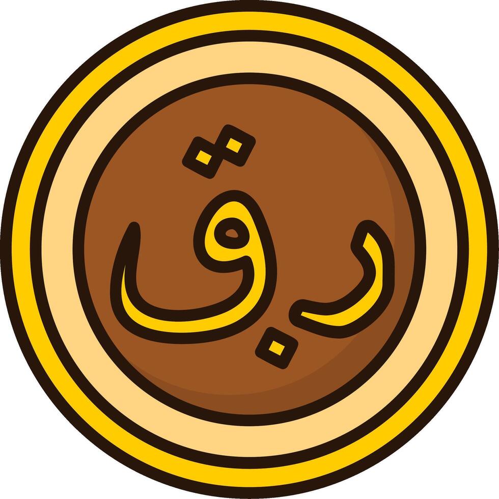 Qatari Riyal Icon Design Symbpl vector
