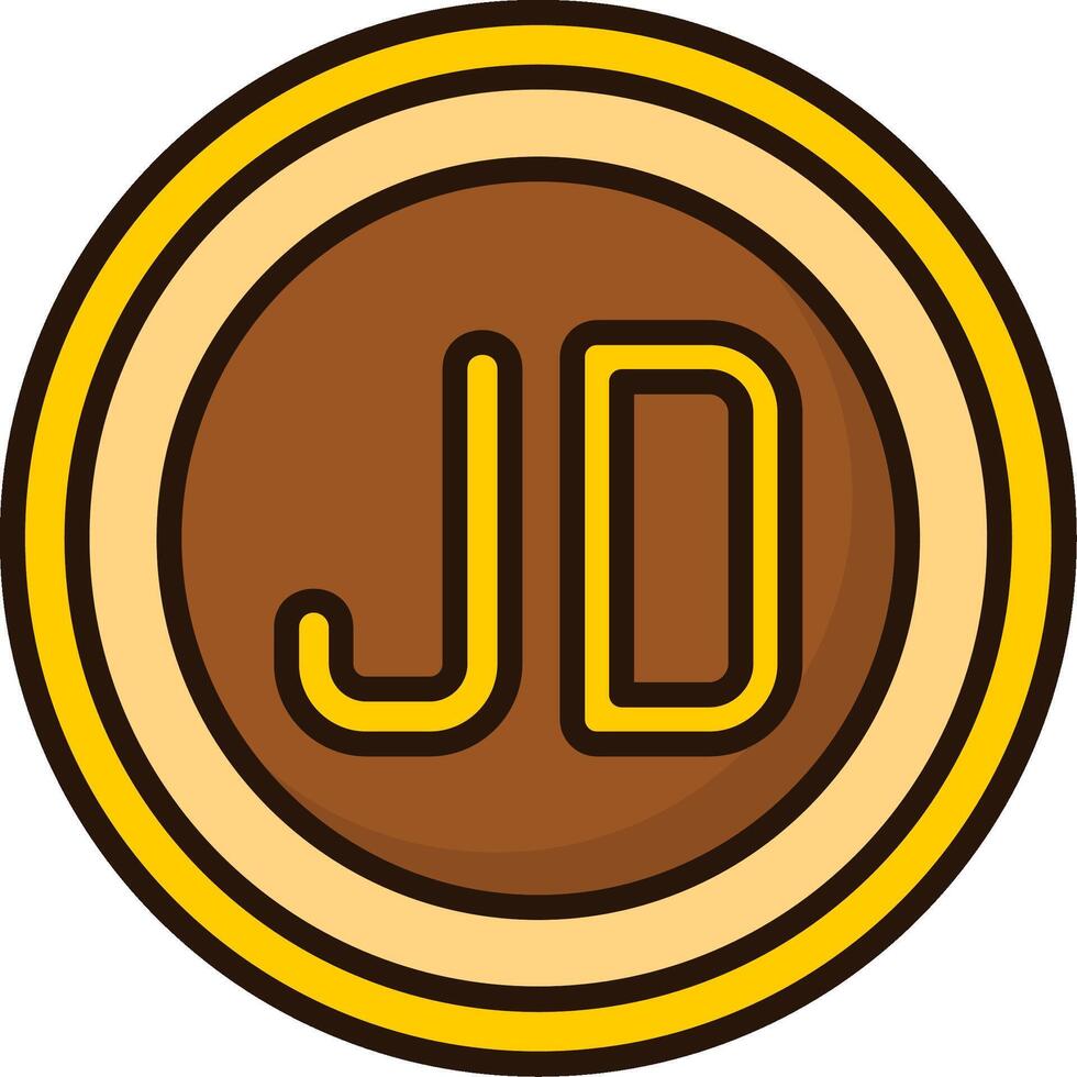 Jordanian Dinar Icon Design Symbpl vector