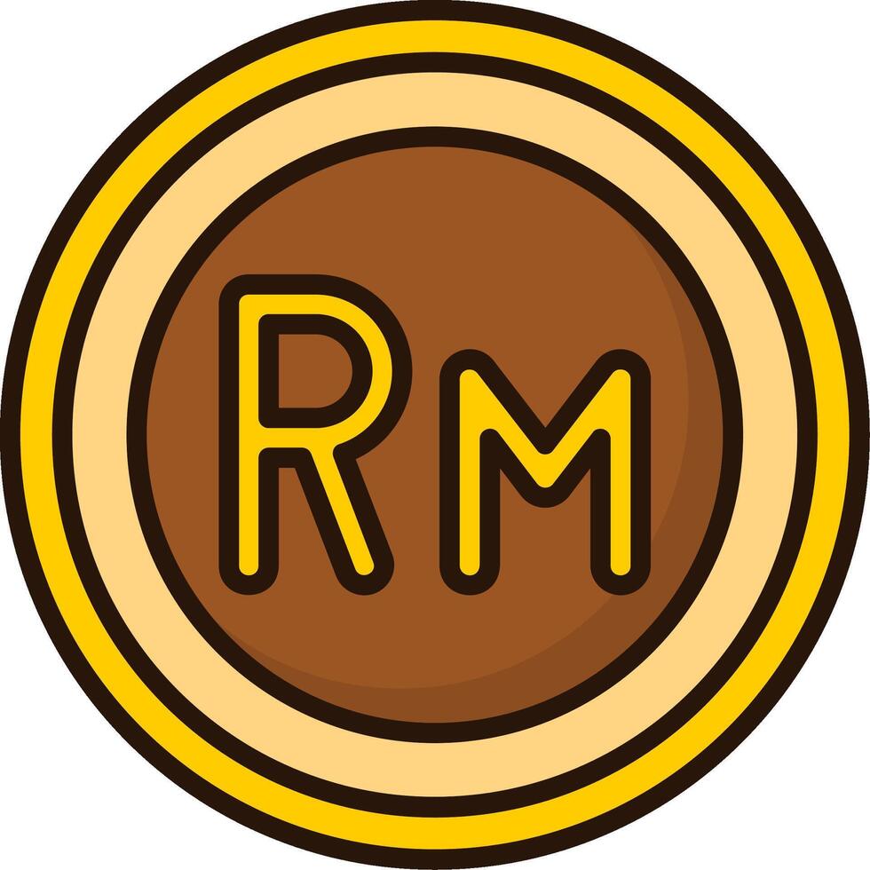Malaysia Ringgit Icon Design Symbpl vector