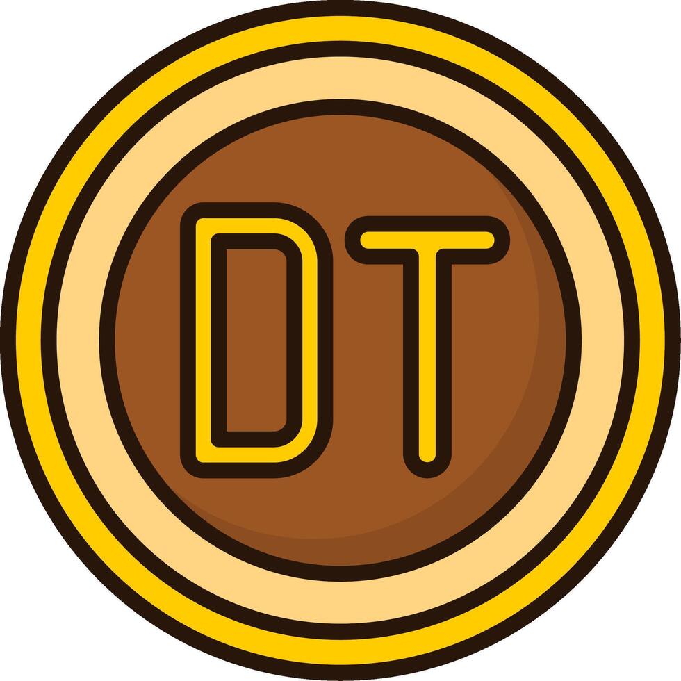 Tunisian Dinar Icon Design Symbpl vector
