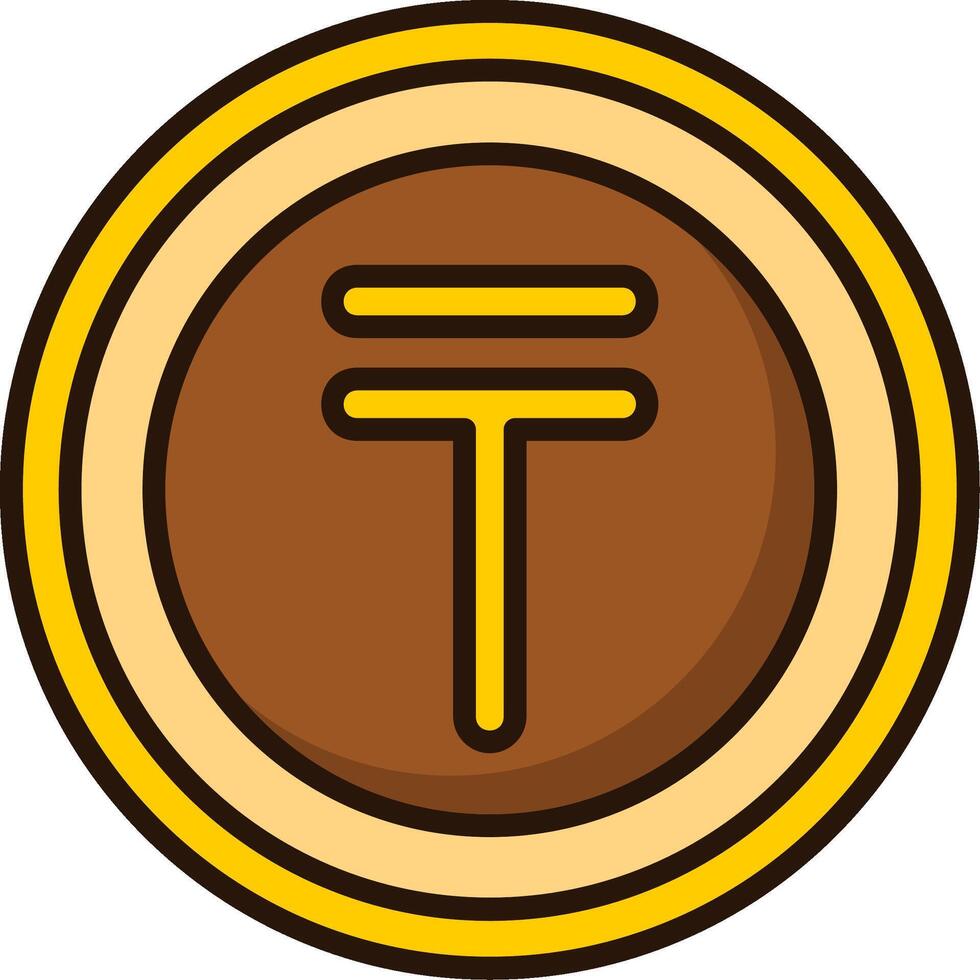 Kazakhstani Tenge Icon Design Symbpl vector