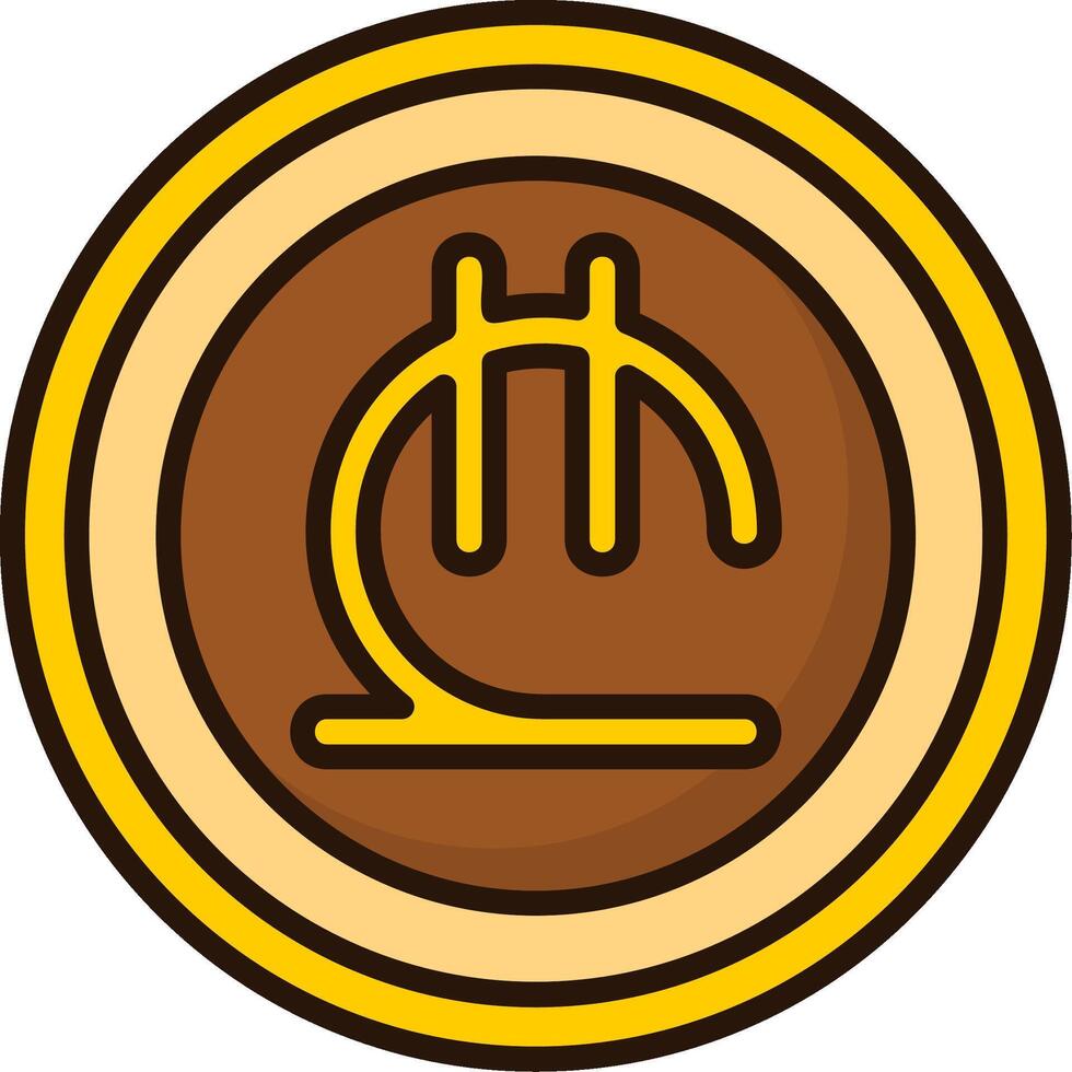 Georgian Lari Icon Design Symbpl vector
