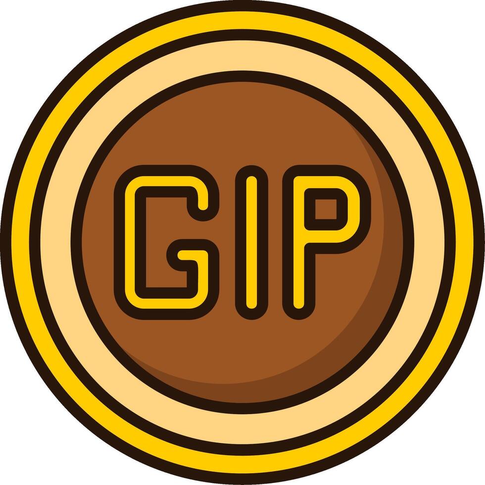 Gibraltar Pound Icon Design Symbpl vector