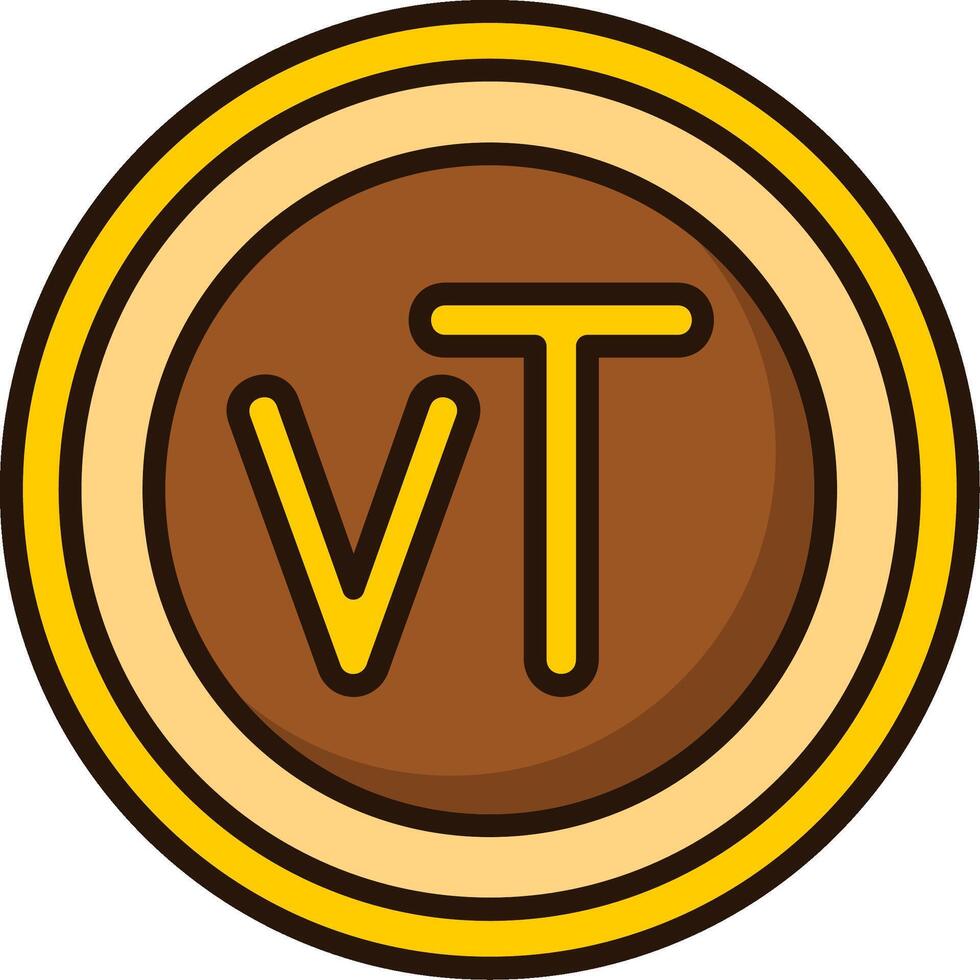 Vanuatu Vatu Icon Design Symbpl vector