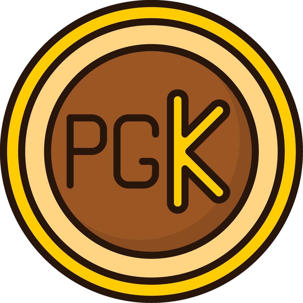 Papua New Guinean Kina Icon Design Symbpl vector