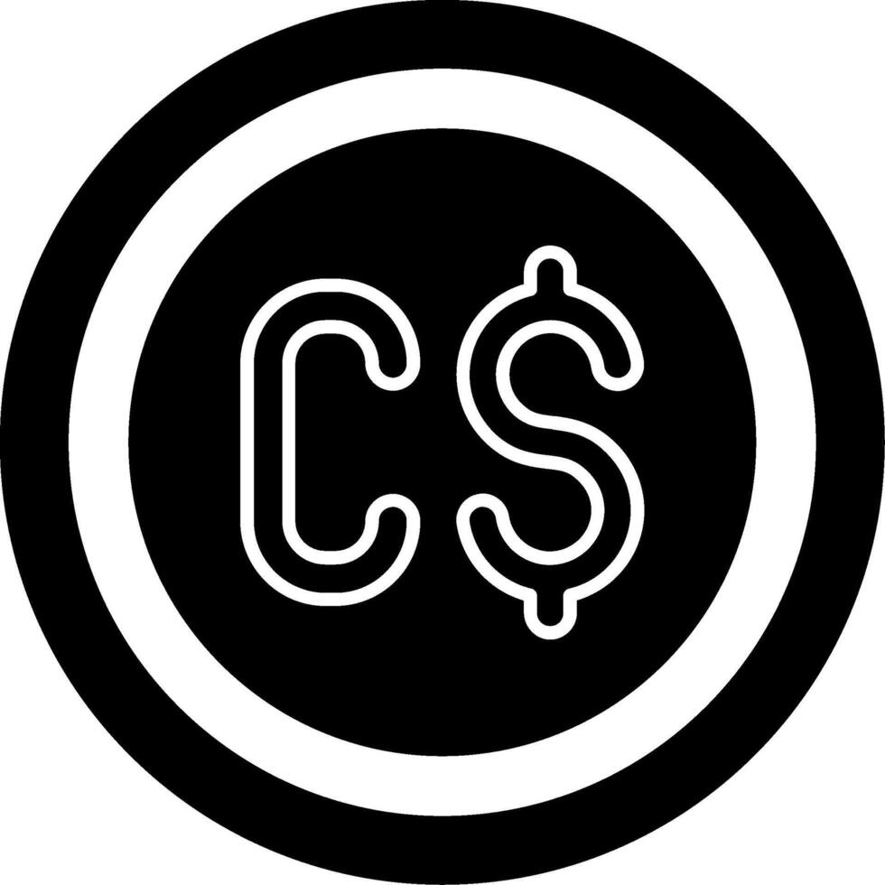 Canadian Dollar Icon Design Symbpl vector