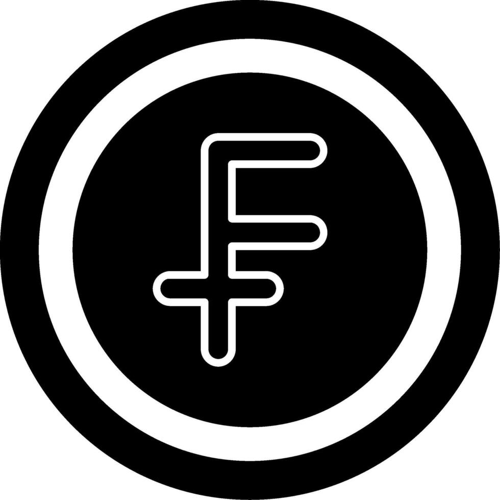 Swiss Franc Icon Design Symbpl vector