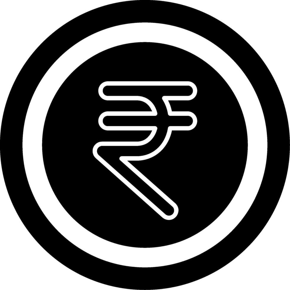 Indian Rupee Icon Design Symbpl vector