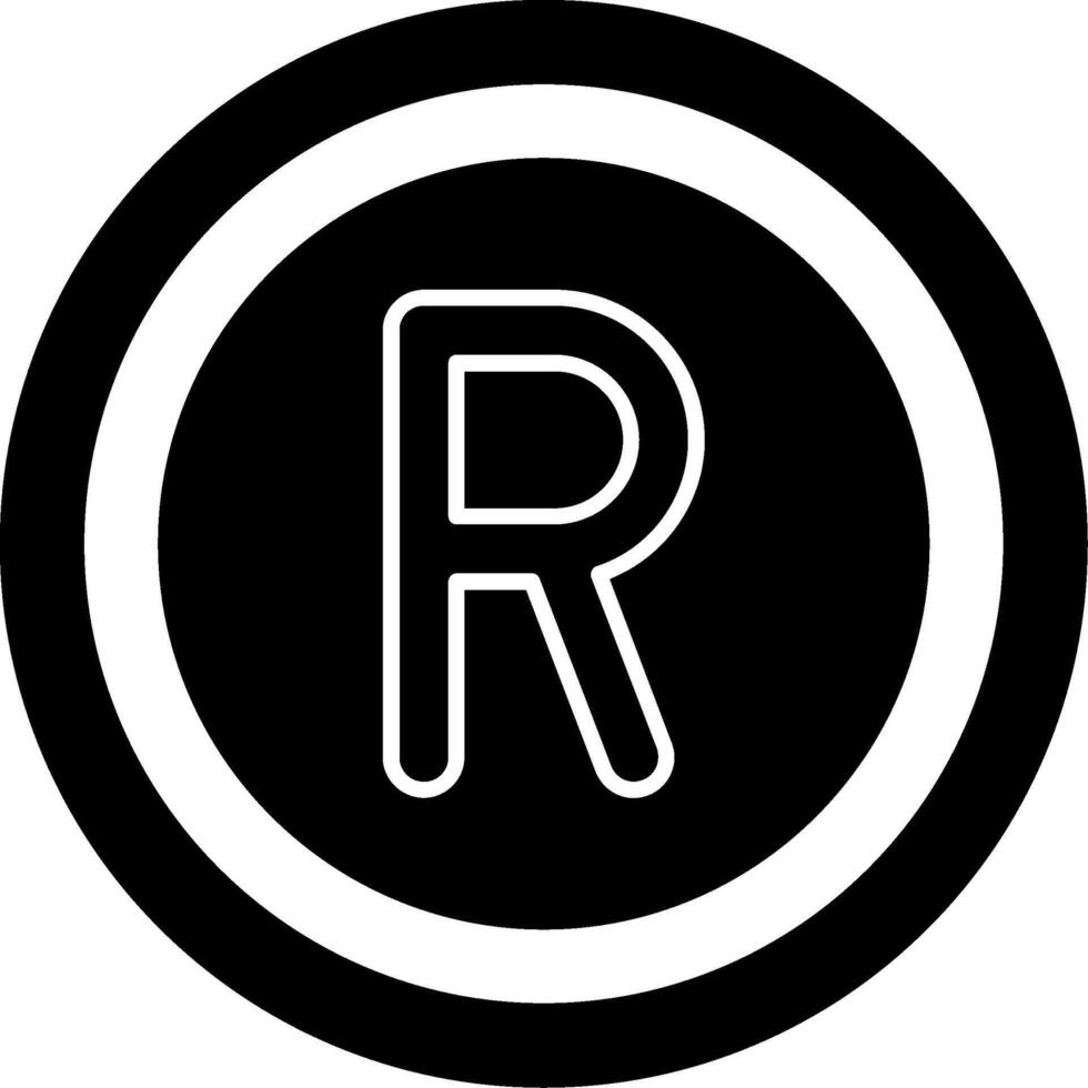 South African Rand Icon Design Symbpl vector