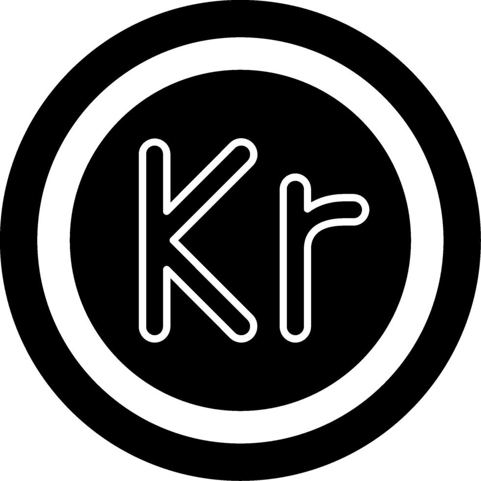 Swedish Krona Icon Design Symbpl vector