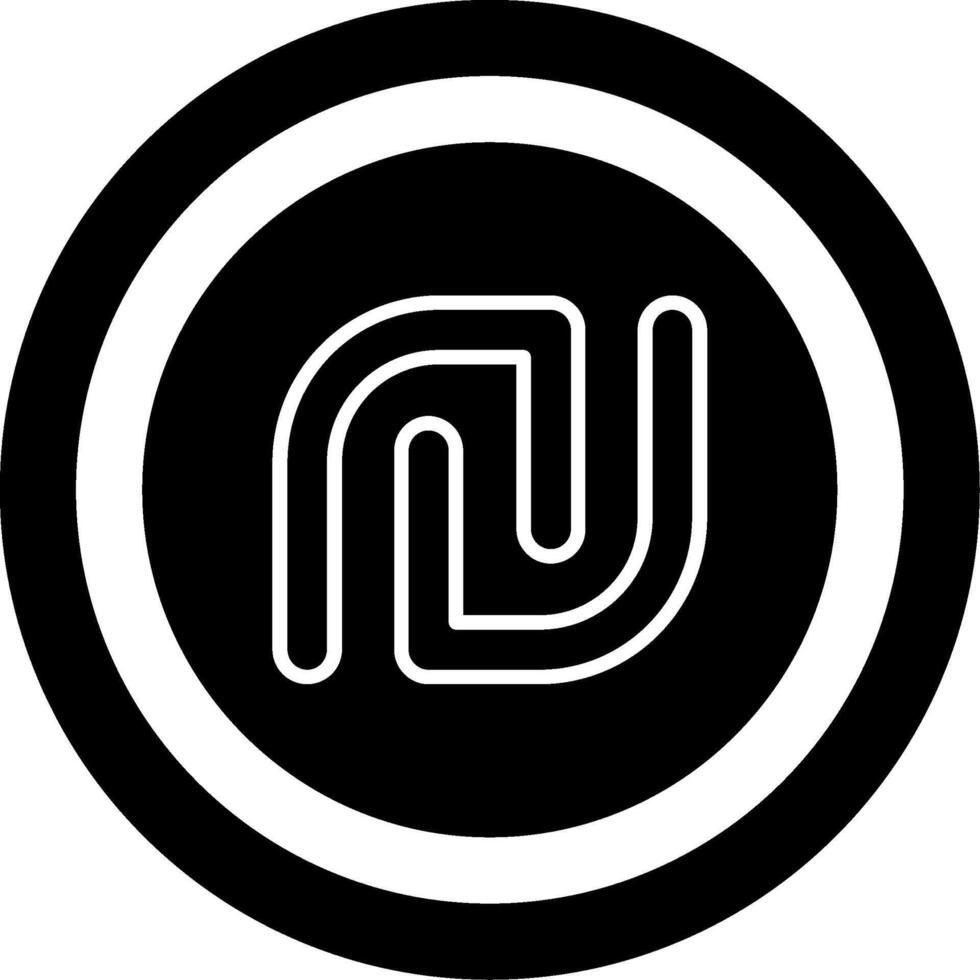 Israeli Shekel Icon Design Symbpl vector