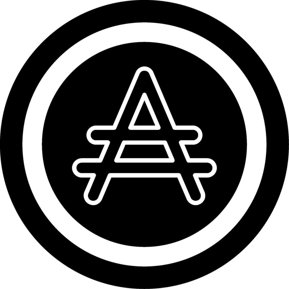 Argentine Peso Icon Design Symbpl vector