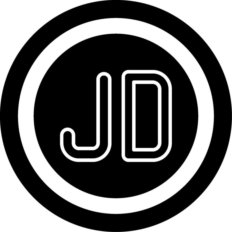 Jordanian Dinar Icon Design Symbpl vector